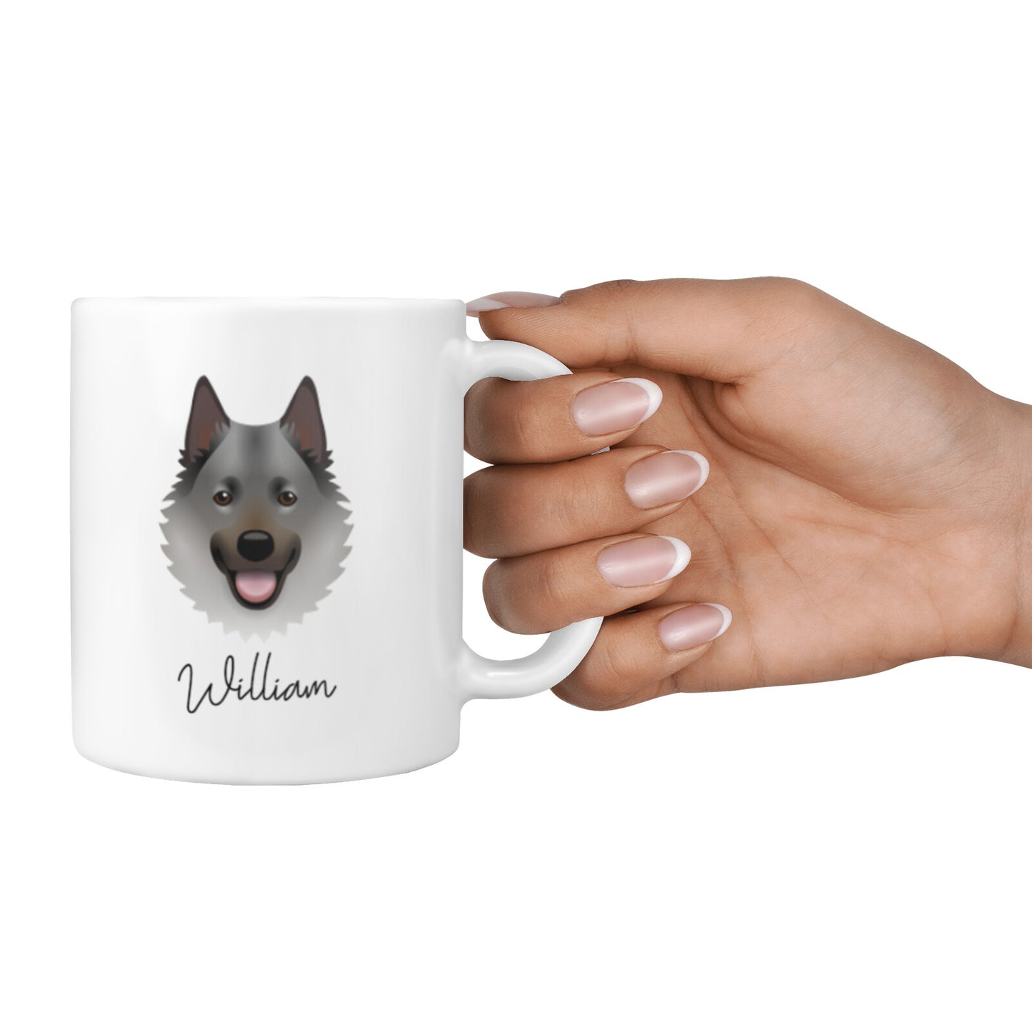 Norwegian Elkhound Personalised 10oz Mug Alternative Image 4
