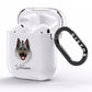 Norwegian Elkhound Personalised AirPods Clear Case Side Image
