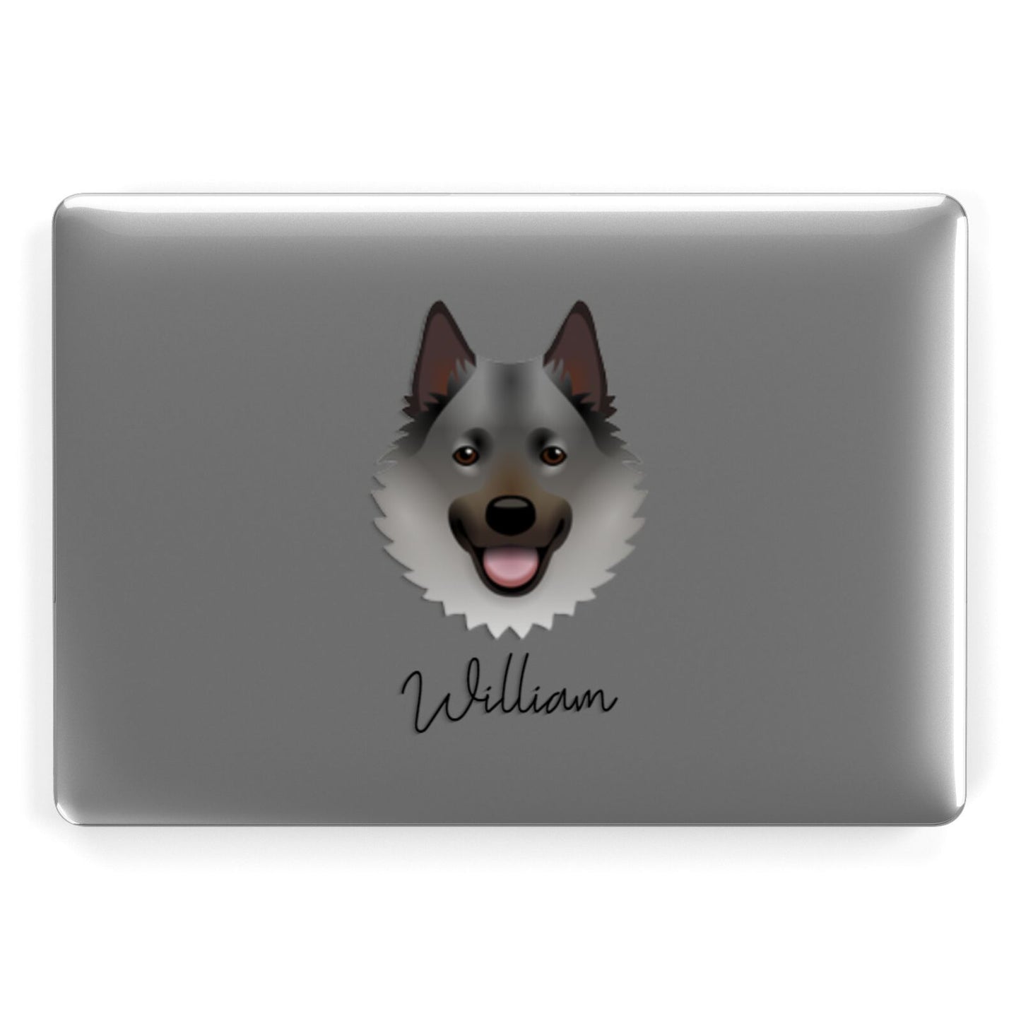 Norwegian Elkhound Personalised Apple MacBook Case