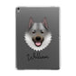 Norwegian Elkhound Personalised Apple iPad Grey Case
