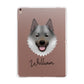Norwegian Elkhound Personalised Apple iPad Rose Gold Case