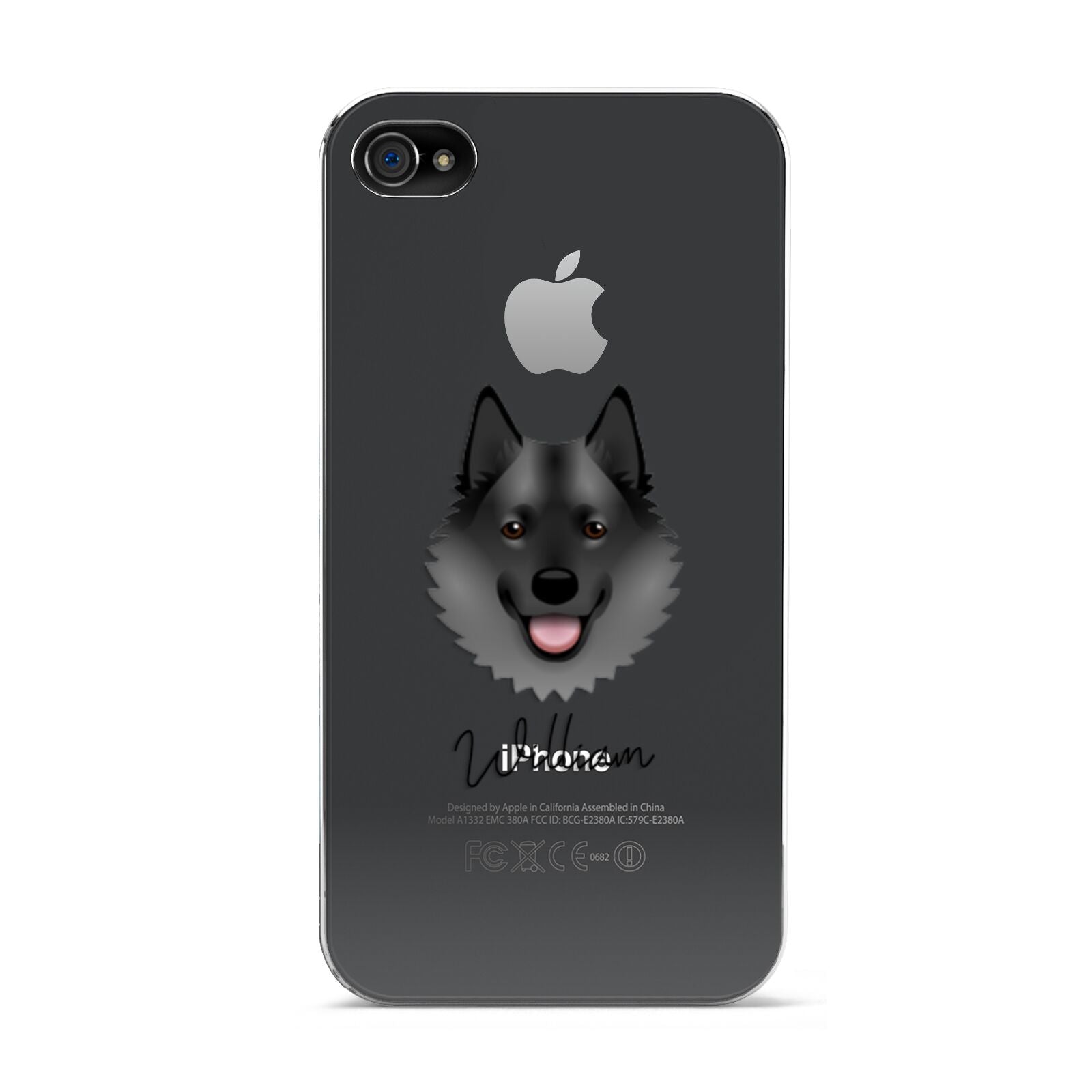 Norwegian Elkhound Personalised Apple iPhone 4s Case