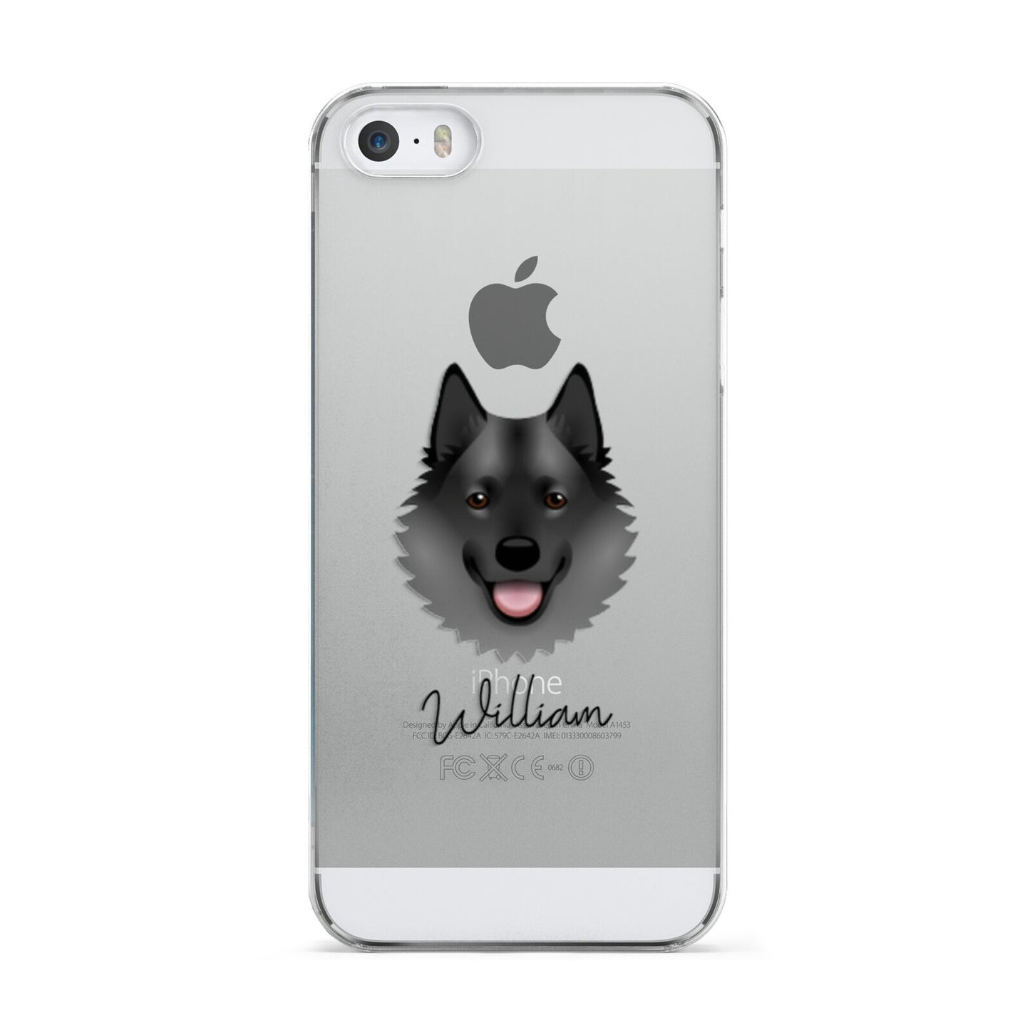 Norwegian Elkhound Personalised Apple iPhone 5 Case