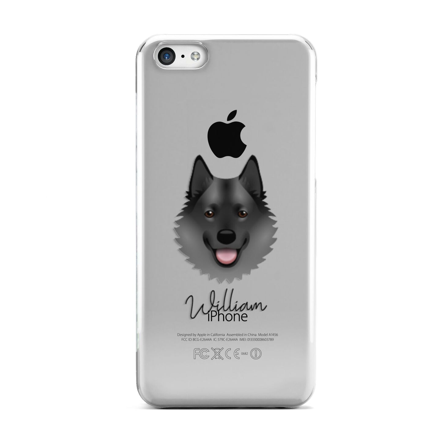 Norwegian Elkhound Personalised Apple iPhone 5c Case