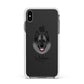 Norwegian Elkhound Personalised Apple iPhone Xs Max Impact Case White Edge on Black Phone