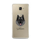 Norwegian Elkhound Personalised Samsung Galaxy A7 2016 Case on gold phone