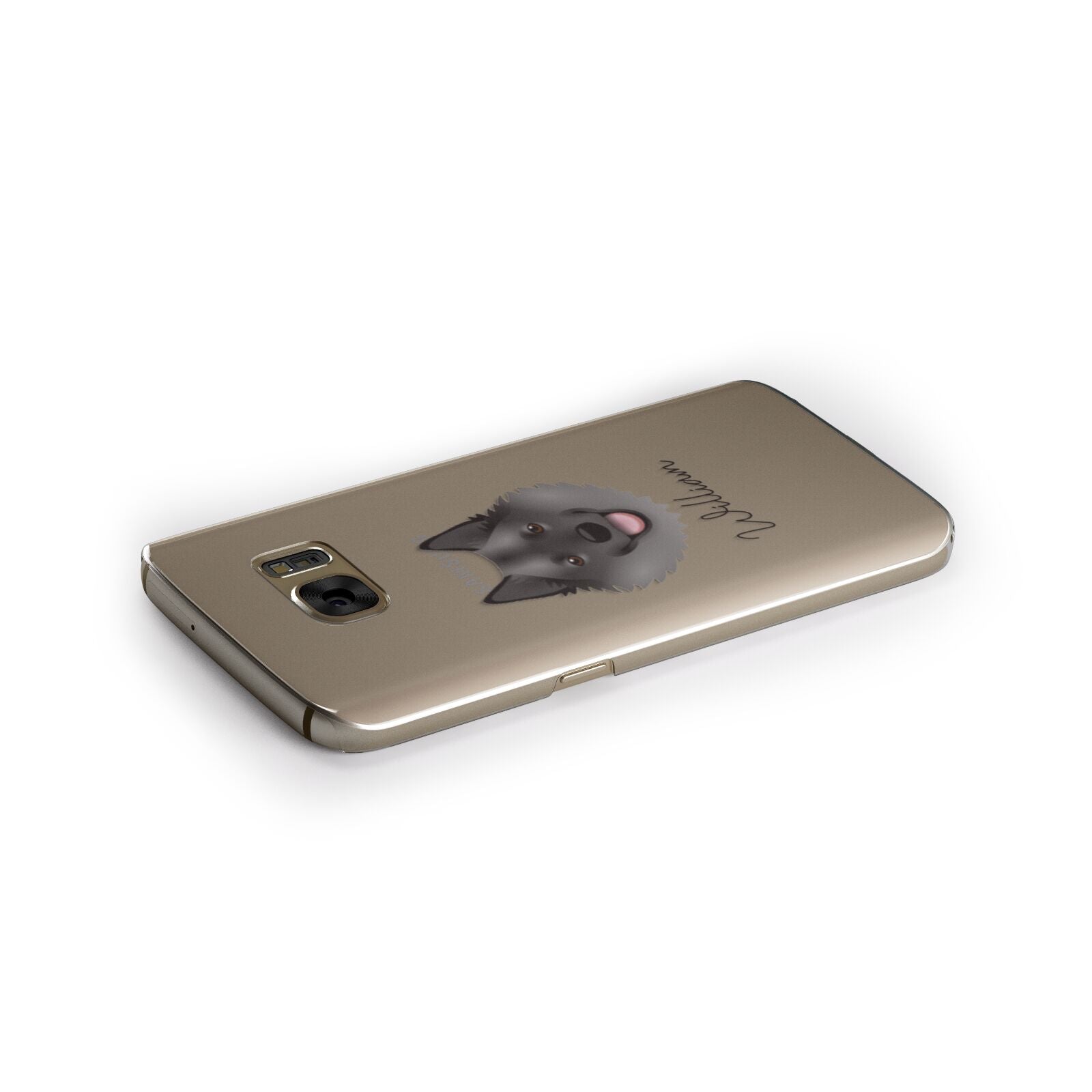 Norwegian Elkhound Personalised Samsung Galaxy Case Side Close Up