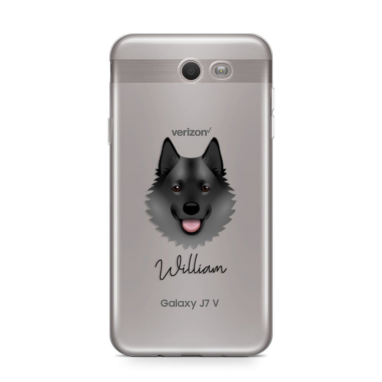 Norwegian Elkhound Personalised Samsung Galaxy J7 2017 Case