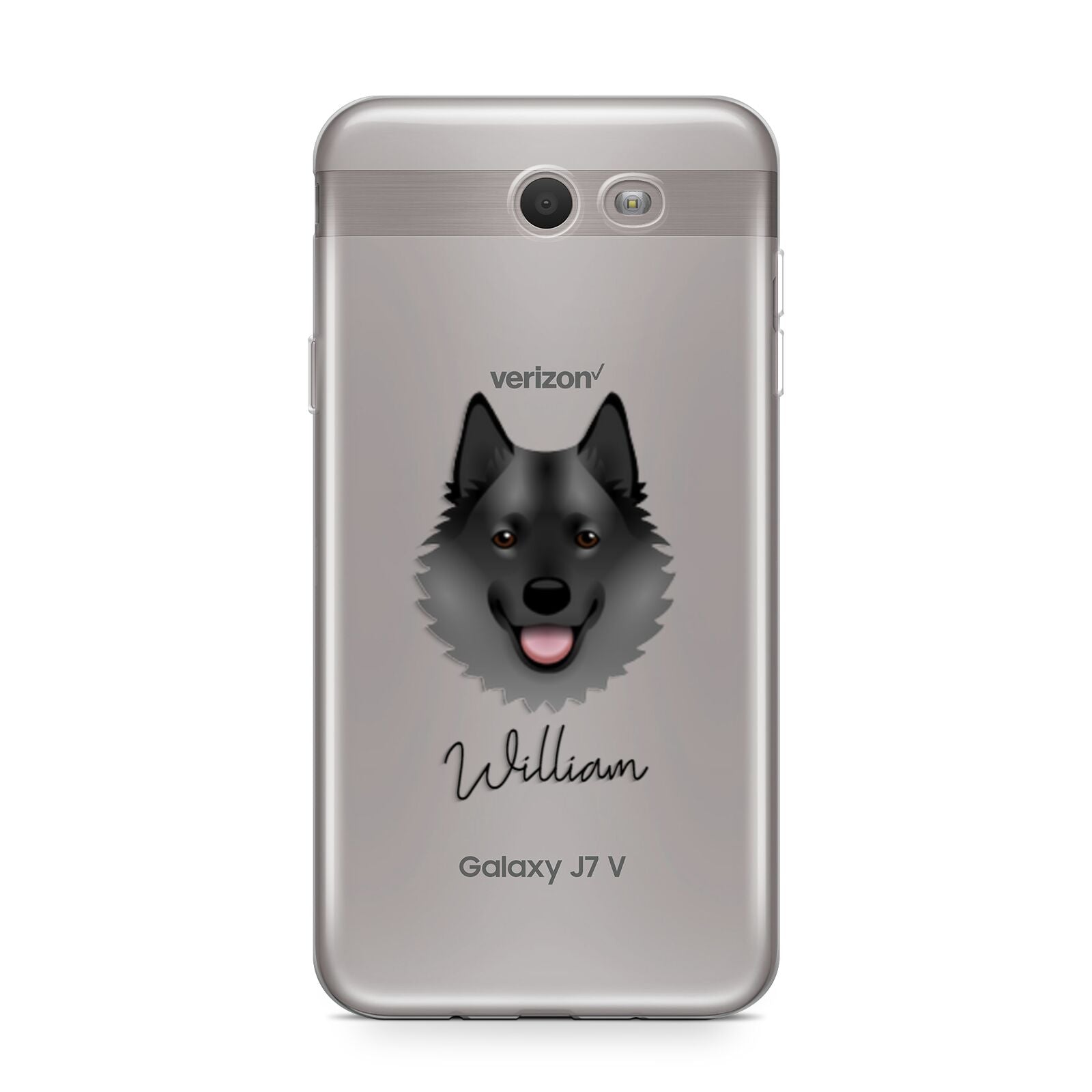 Norwegian Elkhound Personalised Samsung Galaxy J7 2017 Case