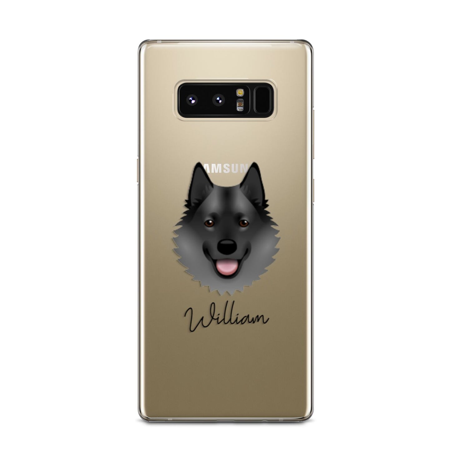 Norwegian Elkhound Personalised Samsung Galaxy Note 8 Case
