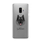 Norwegian Elkhound Personalised Samsung Galaxy S9 Plus Case on Silver phone