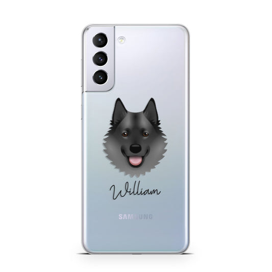 Norwegian Elkhound Personalised Samsung S21 Plus Phone Case