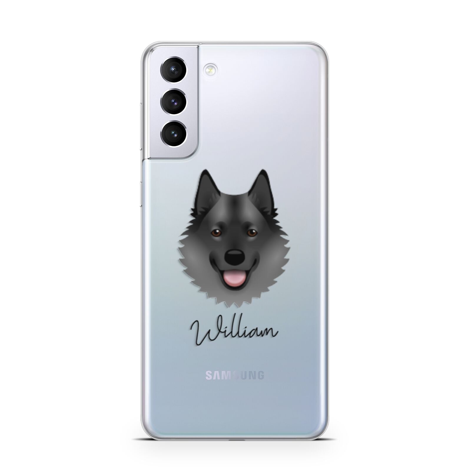Norwegian Elkhound Personalised Samsung S21 Plus Phone Case