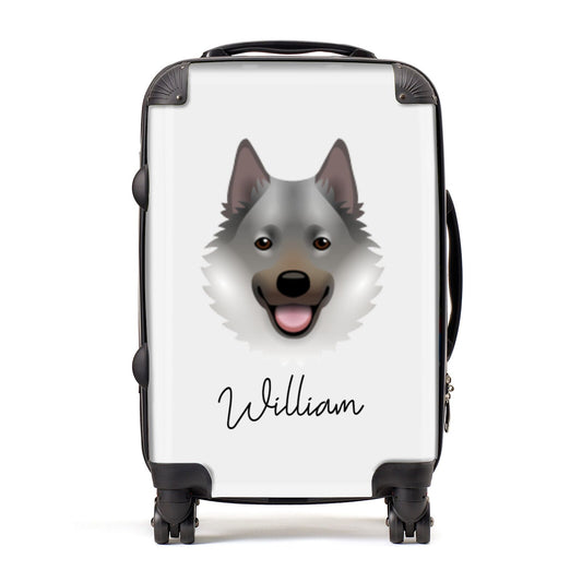 Norwegian Elkhound Personalised Suitcase
