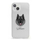 Norwegian Elkhound Personalised iPhone 13 Clear Bumper Case