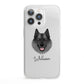 Norwegian Elkhound Personalised iPhone 13 Pro Clear Bumper Case