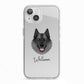 Norwegian Elkhound Personalised iPhone 13 TPU Impact Case with White Edges