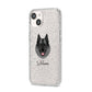 Norwegian Elkhound Personalised iPhone 14 Glitter Tough Case Starlight Angled Image