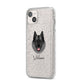 Norwegian Elkhound Personalised iPhone 14 Plus Glitter Tough Case Starlight Angled Image