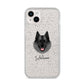 Norwegian Elkhound Personalised iPhone 14 Plus Glitter Tough Case Starlight