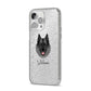 Norwegian Elkhound Personalised iPhone 14 Pro Max Glitter Tough Case Silver Angled Image