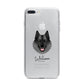 Norwegian Elkhound Personalised iPhone 7 Plus Bumper Case on Silver iPhone
