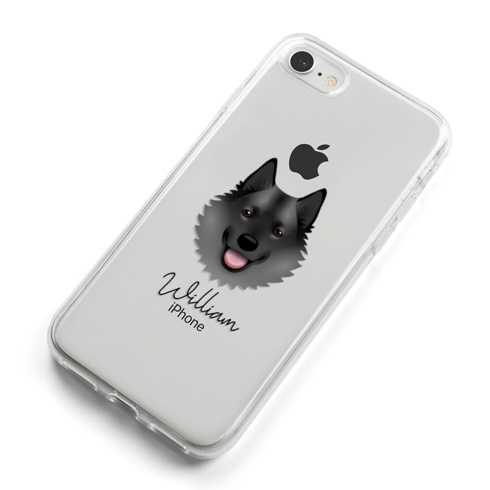 Norwegian Elkhound Personalised iPhone 8 Bumper Case on Silver iPhone Alternative Image