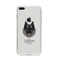 Norwegian Elkhound Personalised iPhone 8 Plus Bumper Case on Silver iPhone