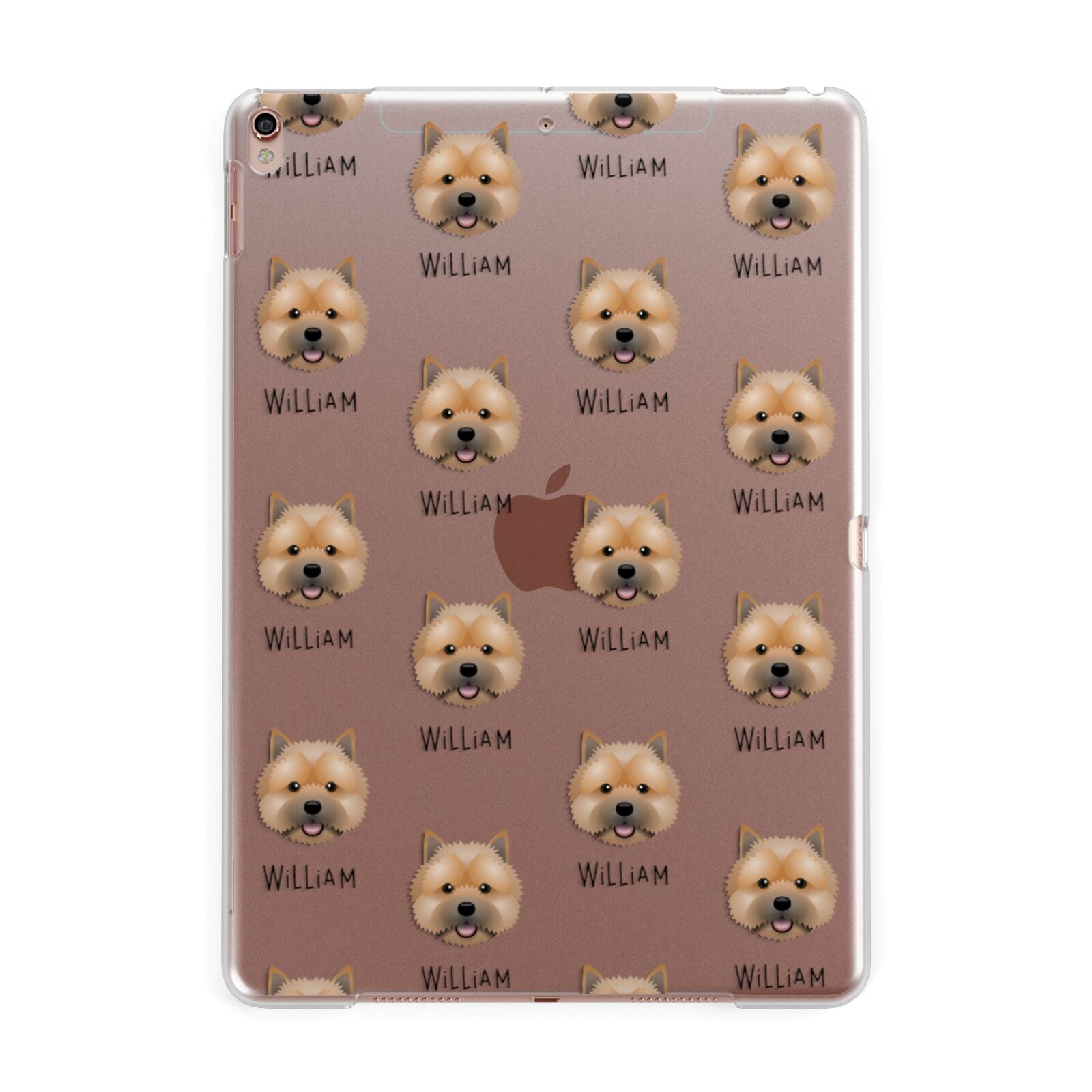 Norwich Terrier Icon with Name Apple iPad Rose Gold Case
