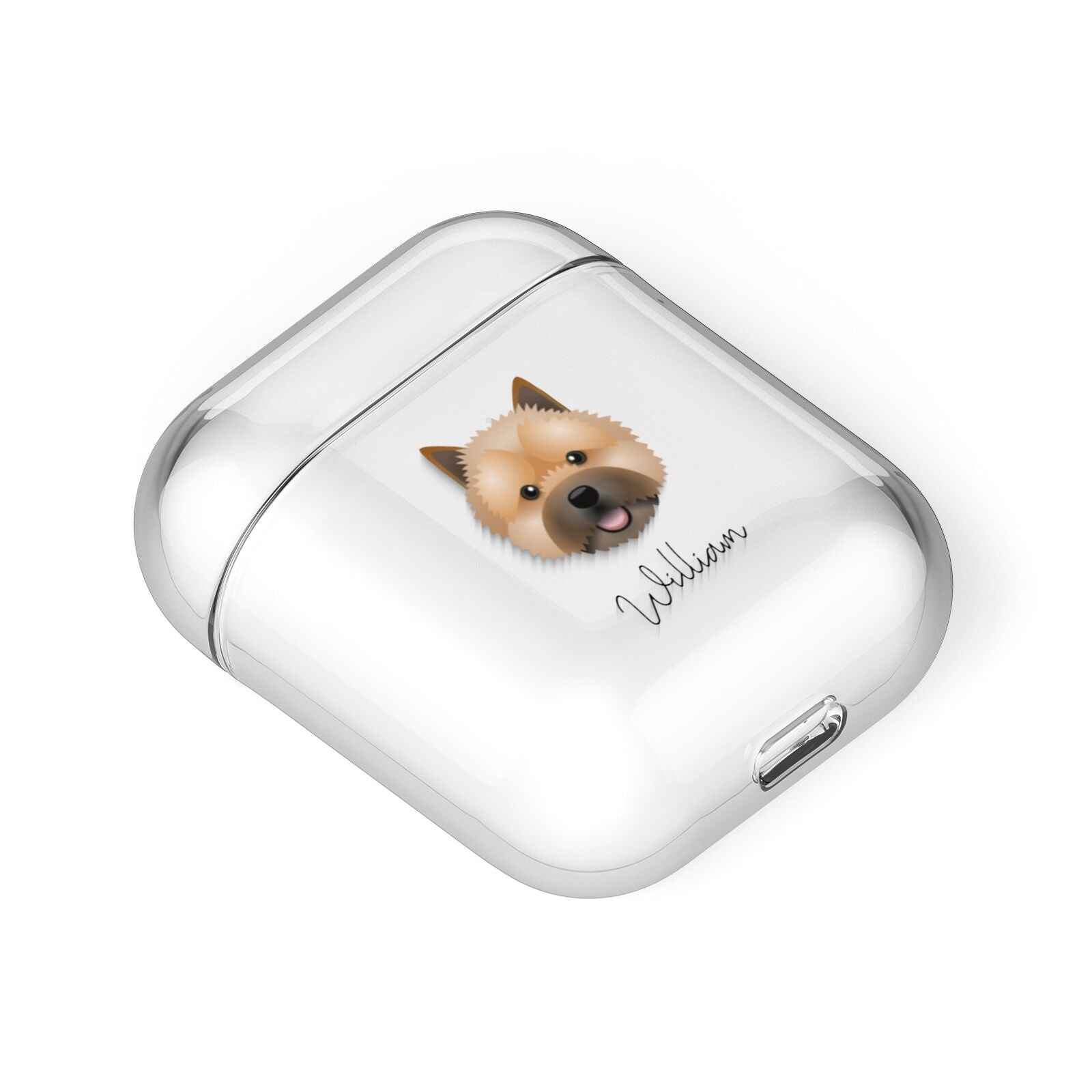 Norwich Terrier Personalised AirPods Case Laid Flat