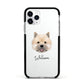 Norwich Terrier Personalised Apple iPhone 11 Pro in Silver with Black Impact Case