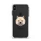 Norwich Terrier Personalised Apple iPhone Xs Max Impact Case White Edge on Black Phone