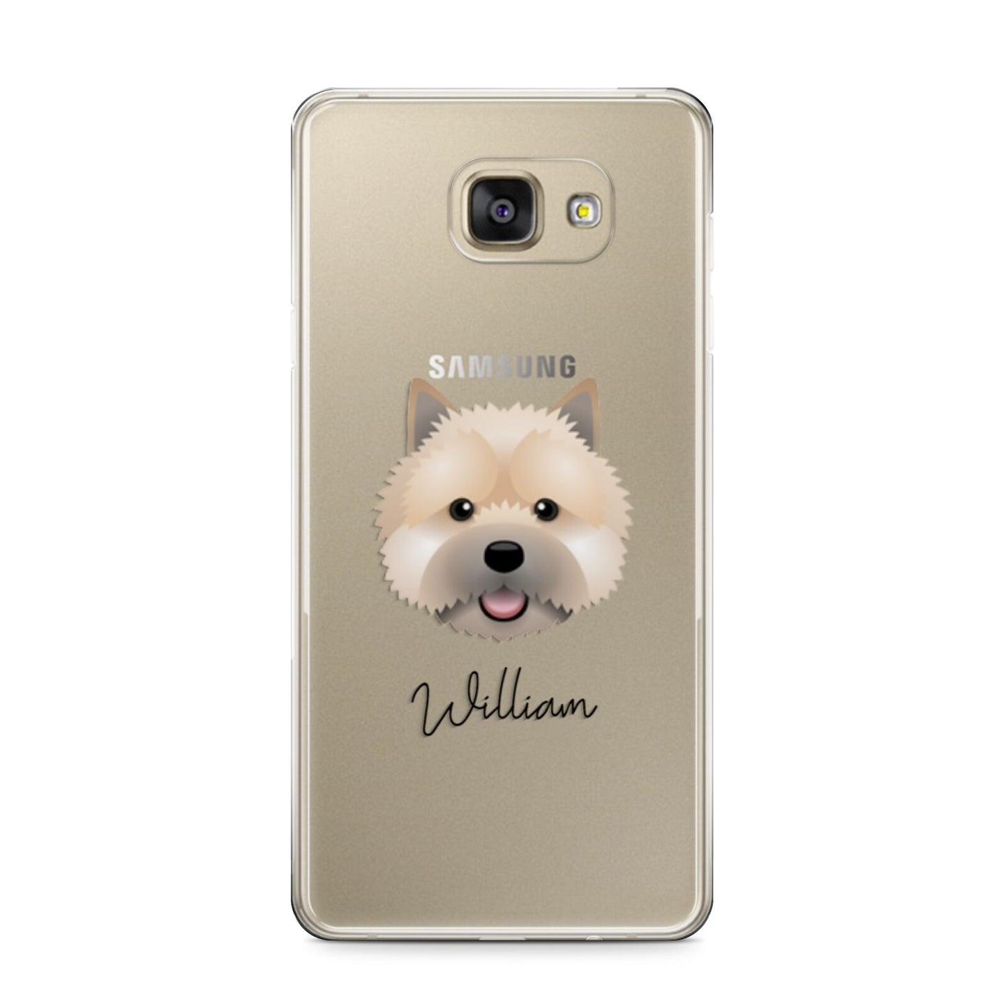 Norwich Terrier Personalised Samsung Galaxy A9 2016 Case on gold phone