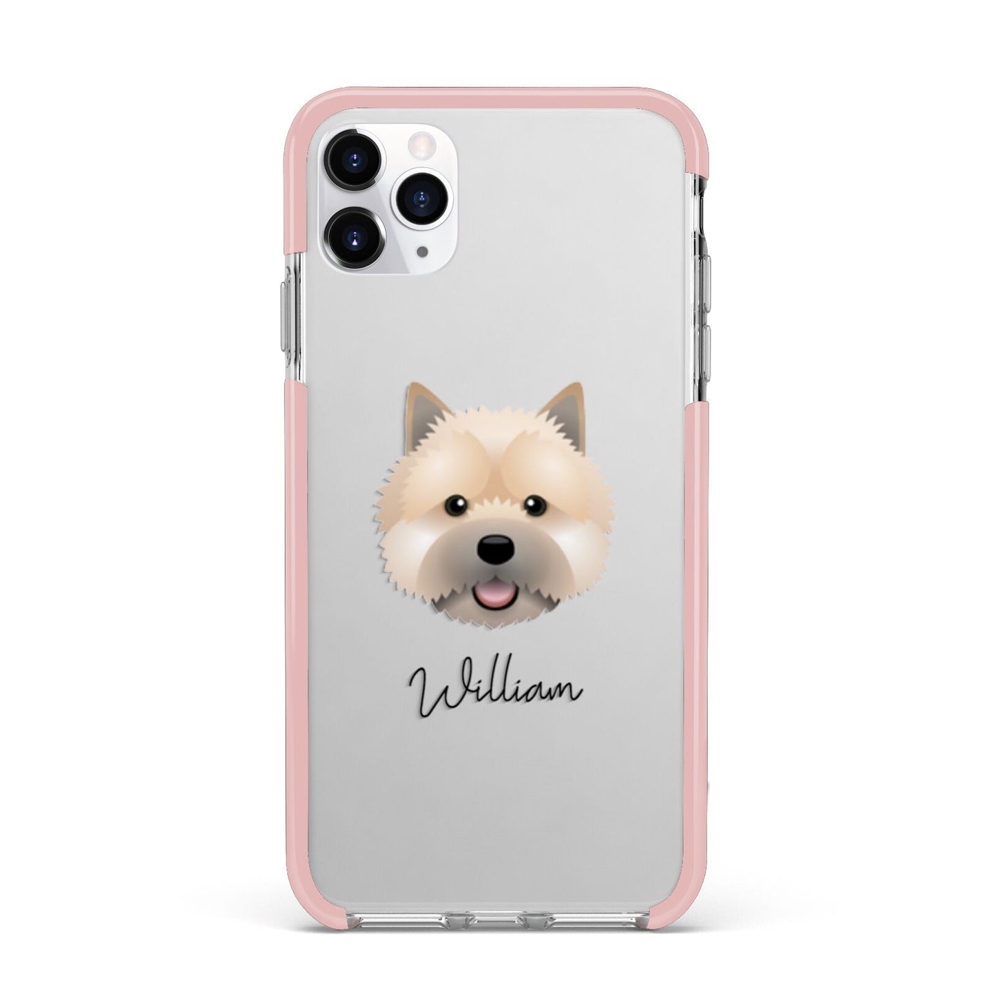 Norwich Terrier Personalised iPhone 11 Pro Max Impact Pink Edge Case