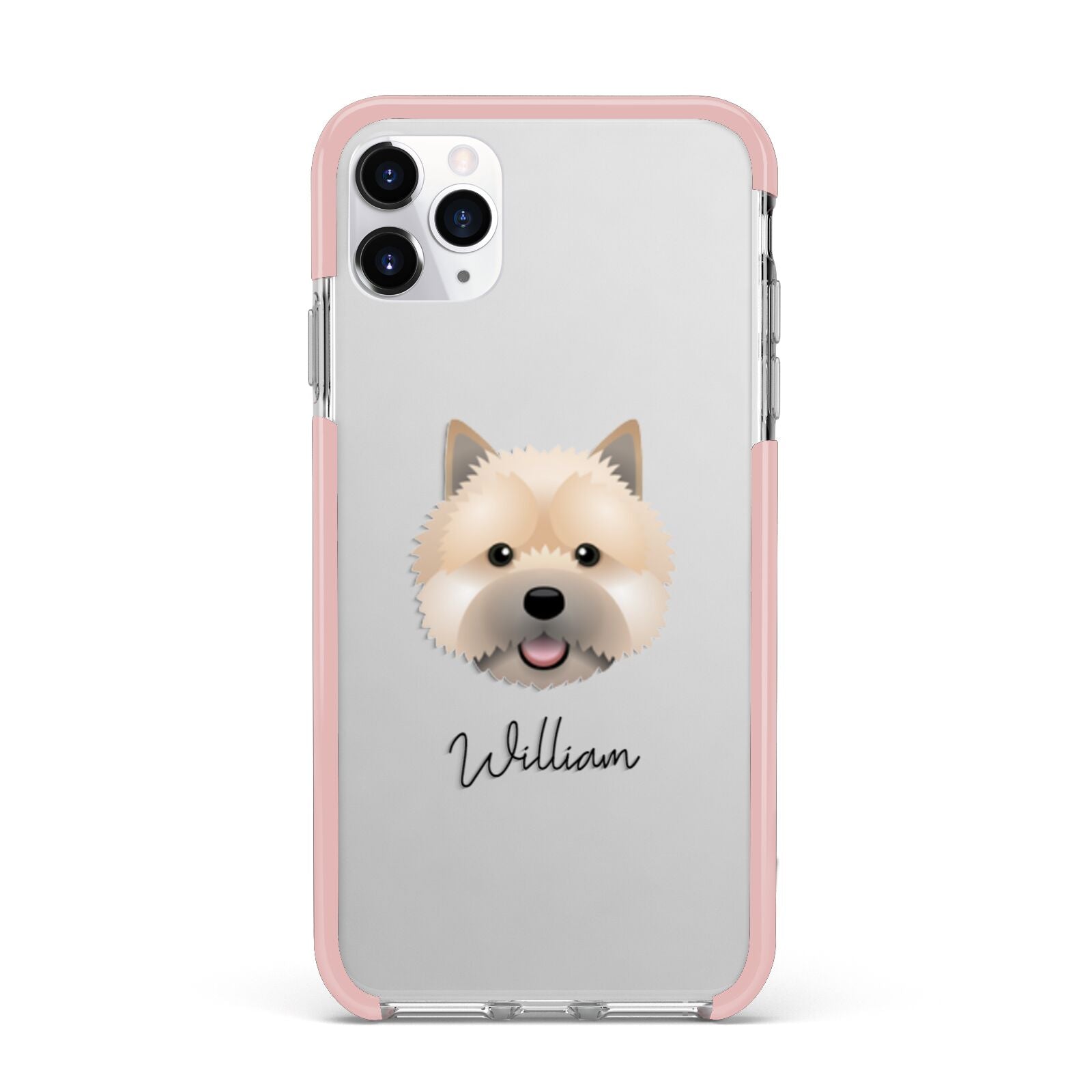 Norwich Terrier Personalised iPhone 11 Pro Max Impact Pink Edge Case