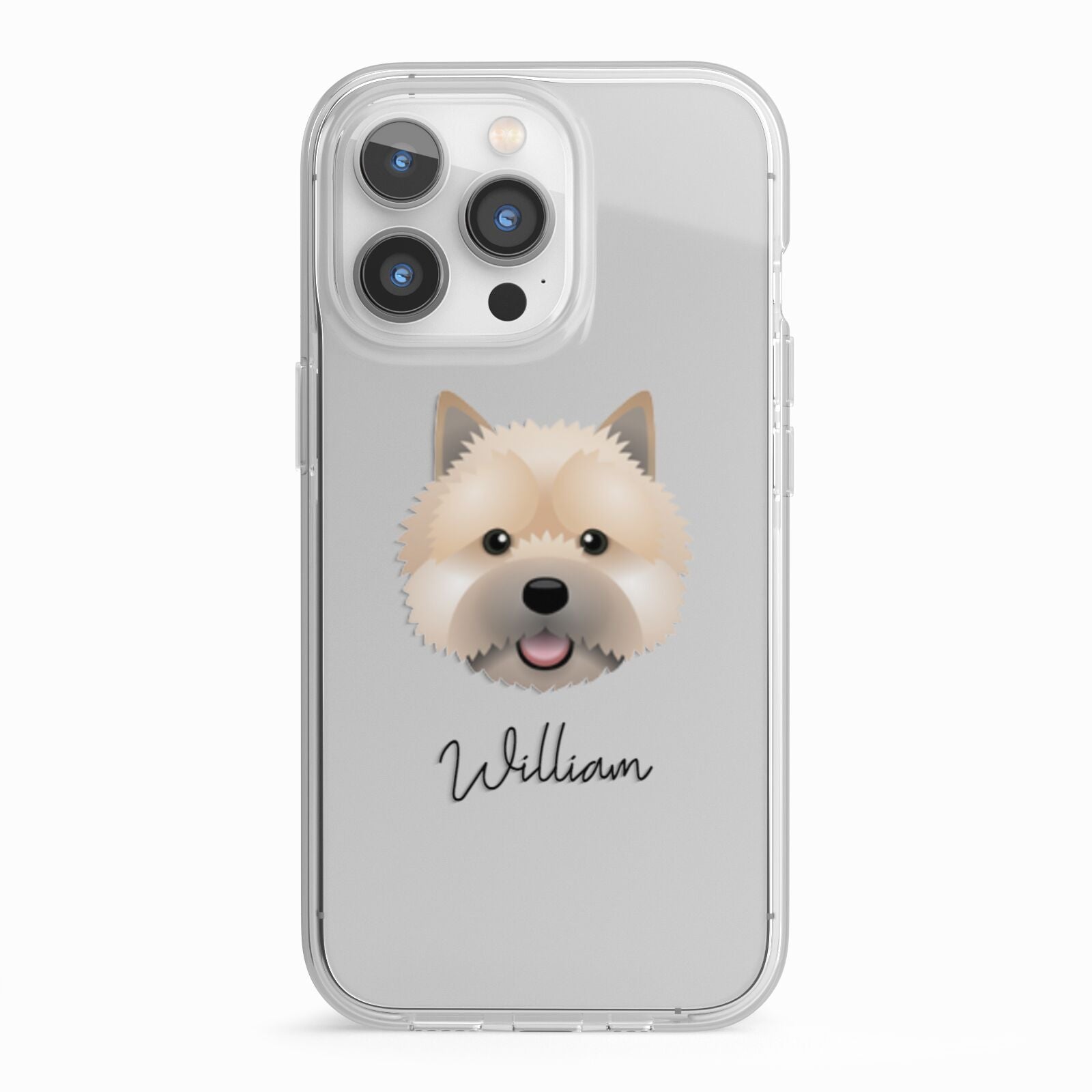 Norwich Terrier Personalised iPhone 13 Pro TPU Impact Case with White Edges