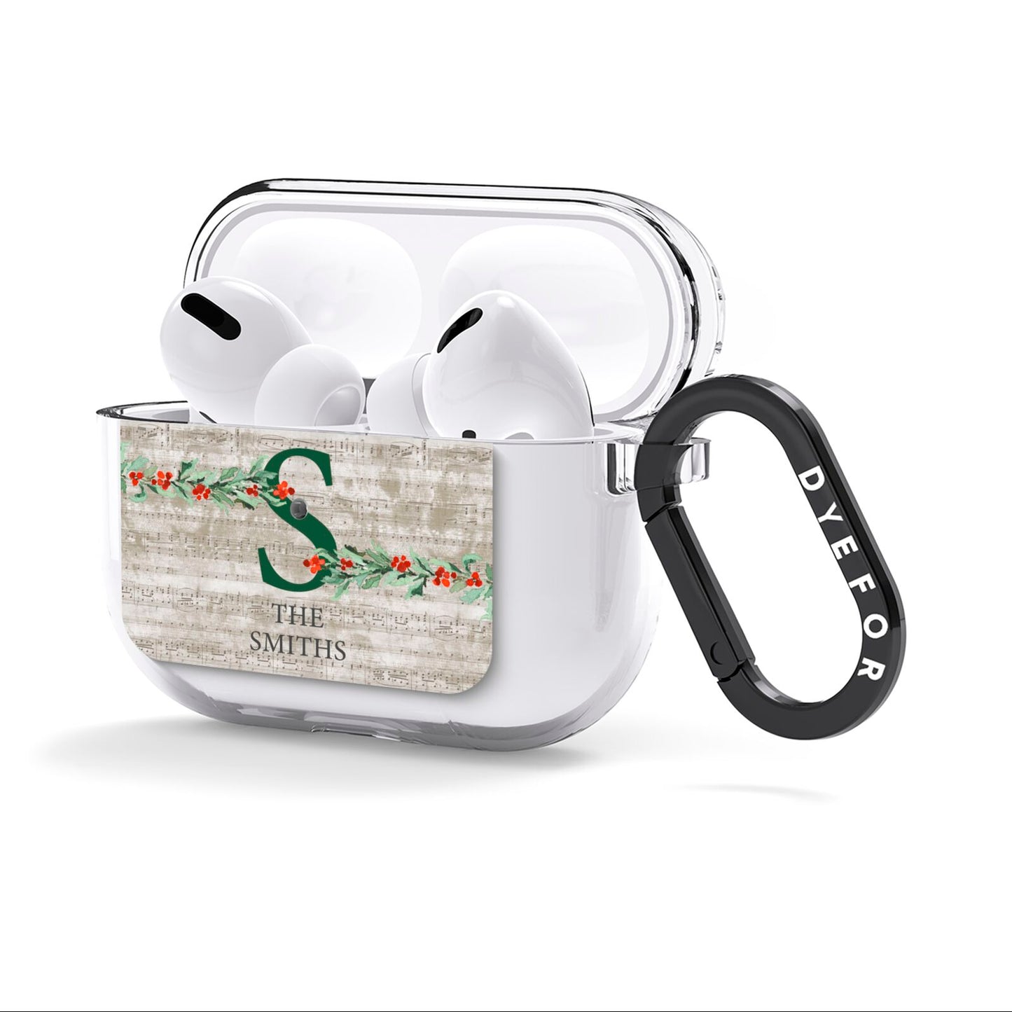 Nostalgic Monogram Personalised AirPods Clear Case 3rd Gen Side Image