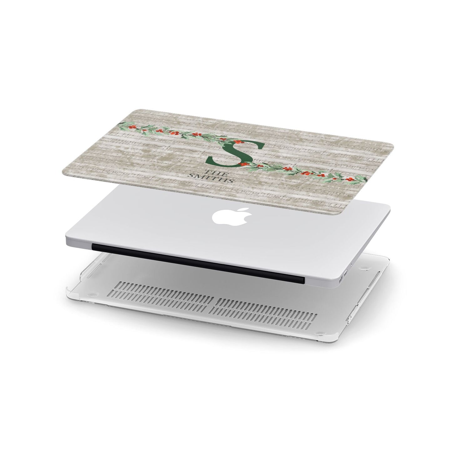 Nostalgic Monogram Personalised Apple MacBook Case in Detail