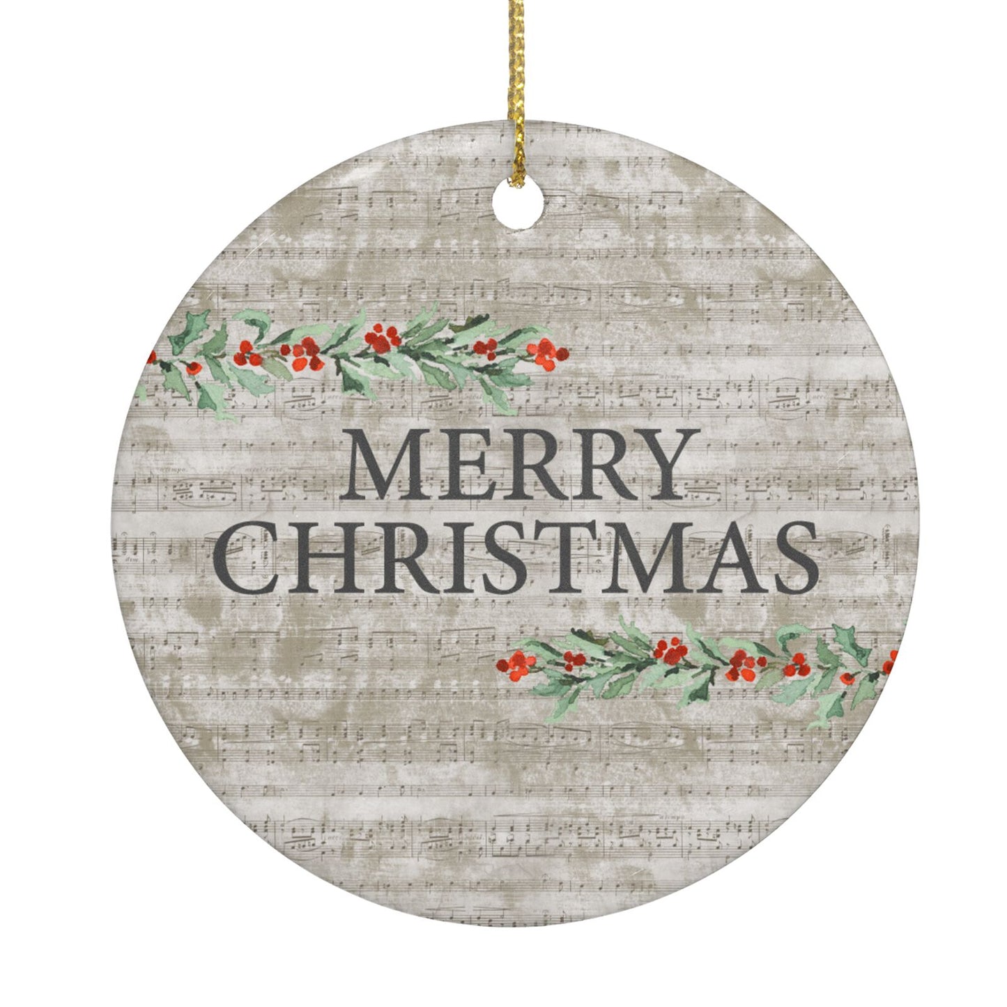 Nostalgic Monogram Personalised Circle Decoration Back Image