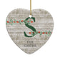 Nostalgic Monogram Personalised Heart Decoration