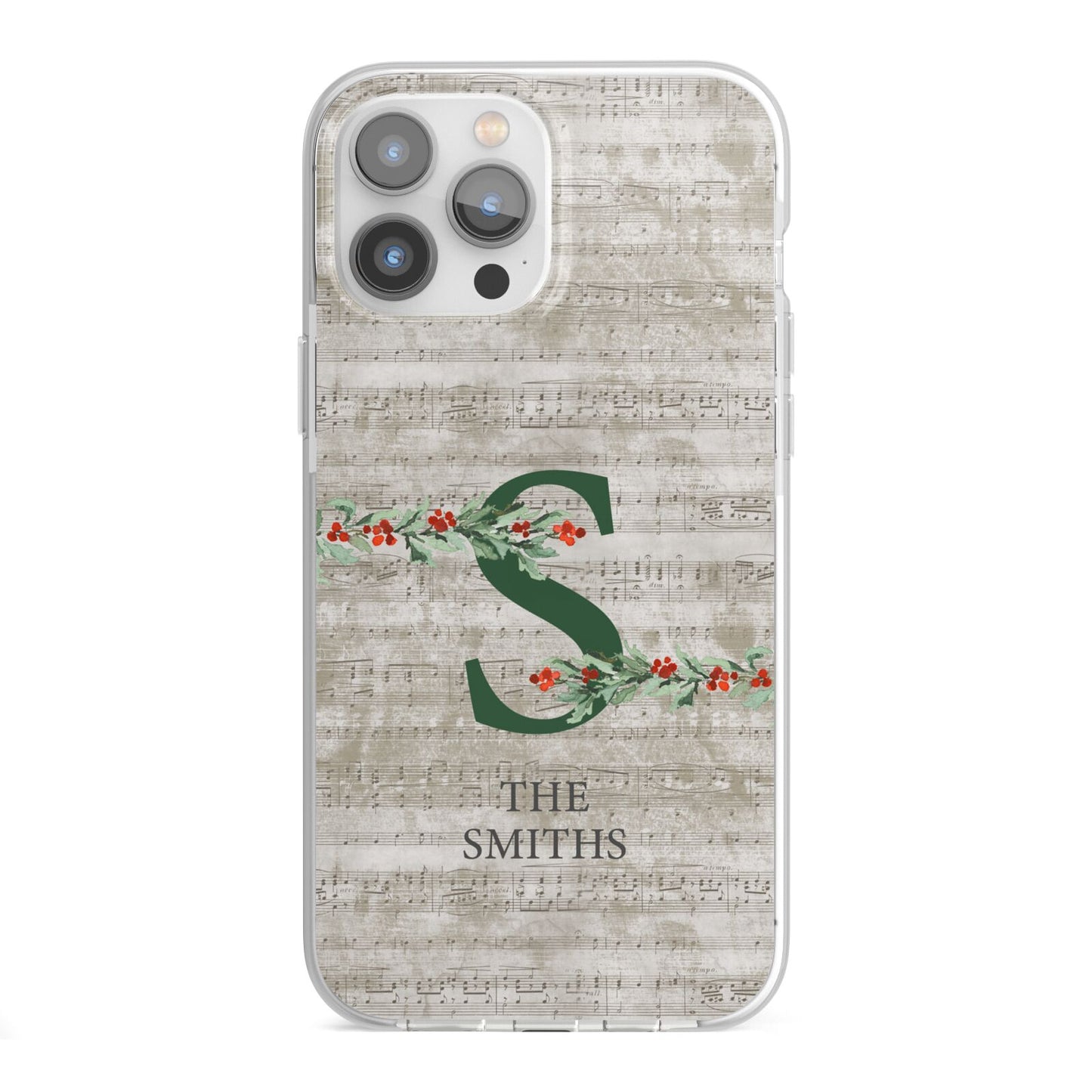 Nostalgic Monogram Personalised iPhone 13 Pro Max TPU Impact Case with White Edges