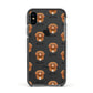Nova Scotia Duck Tolling Retriever Icon with Name Apple iPhone Xs Impact Case Black Edge on Black Phone