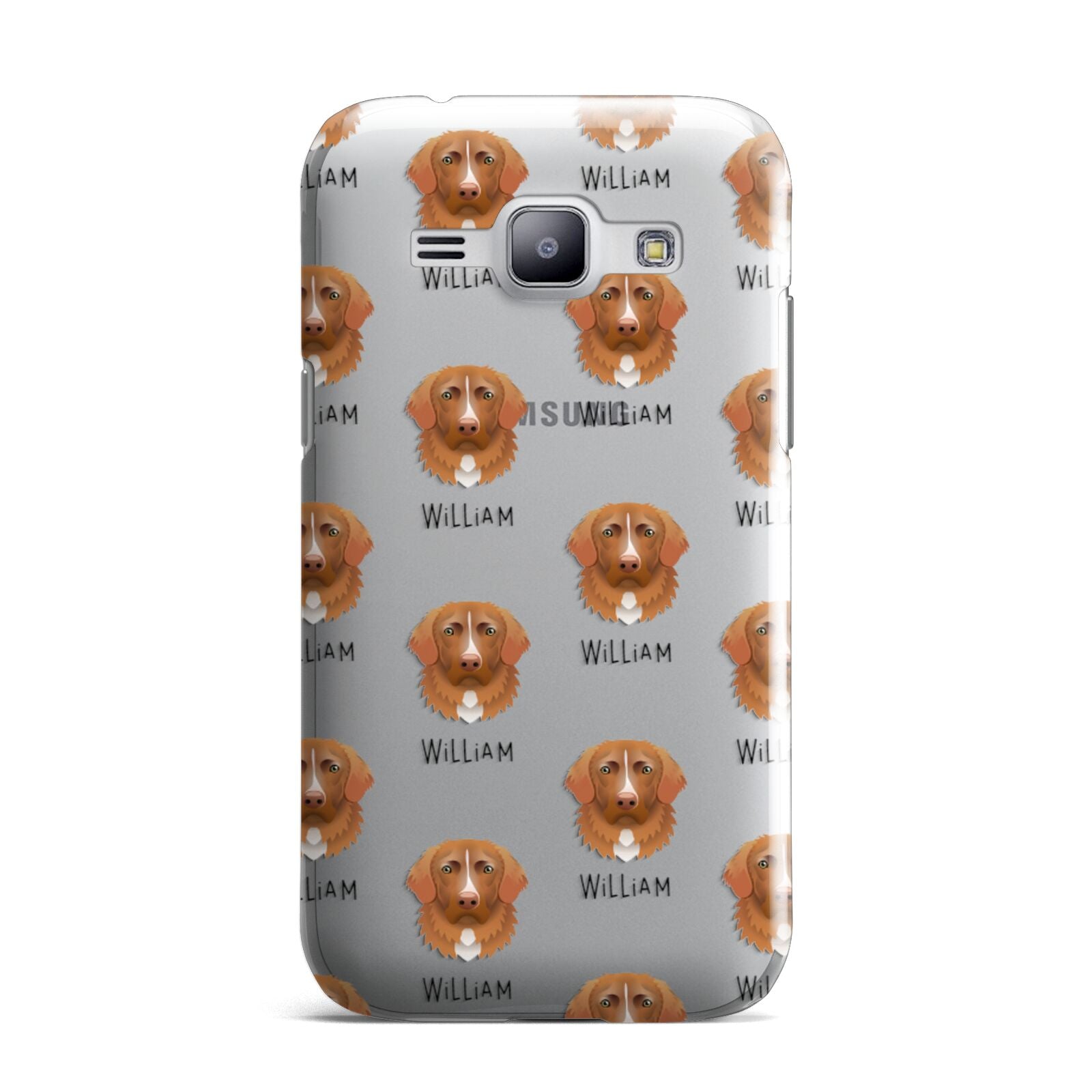 Nova Scotia Duck Tolling Retriever Icon with Name Samsung Galaxy J1 2015 Case