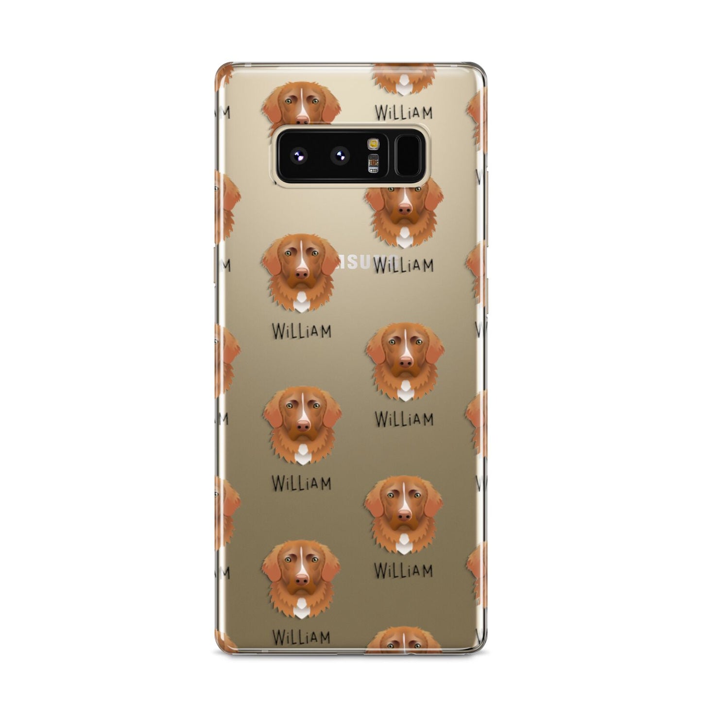 Nova Scotia Duck Tolling Retriever Icon with Name Samsung Galaxy S8 Case