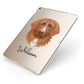 Nova Scotia Duck Tolling Retriever Personalised Apple iPad Case on Gold iPad Side View