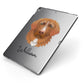 Nova Scotia Duck Tolling Retriever Personalised Apple iPad Case on Grey iPad Side View