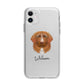 Nova Scotia Duck Tolling Retriever Personalised Apple iPhone 11 in White with Bumper Case