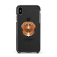Nova Scotia Duck Tolling Retriever Personalised Apple iPhone Xs Max Impact Case Black Edge on Black Phone