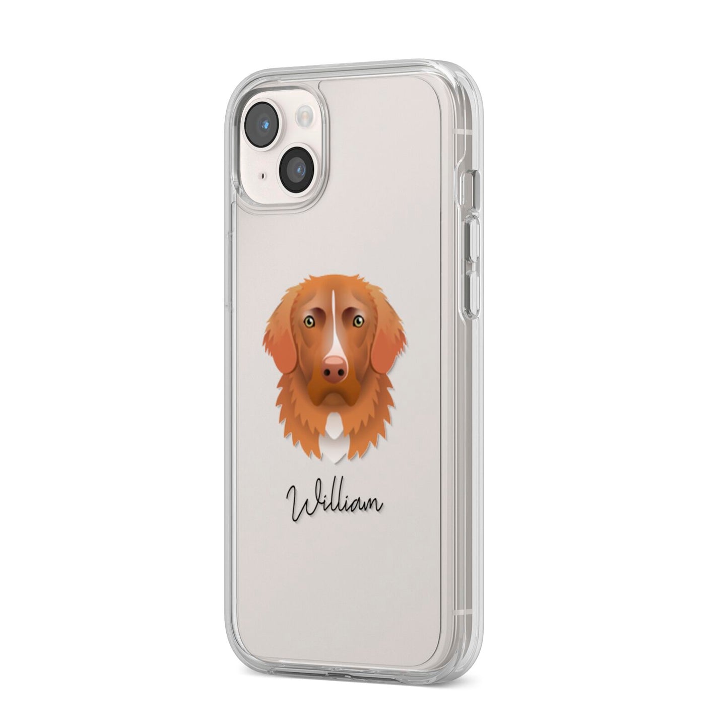Nova Scotia Duck Tolling Retriever Personalised iPhone 14 Plus Clear Tough Case Starlight Angled Image
