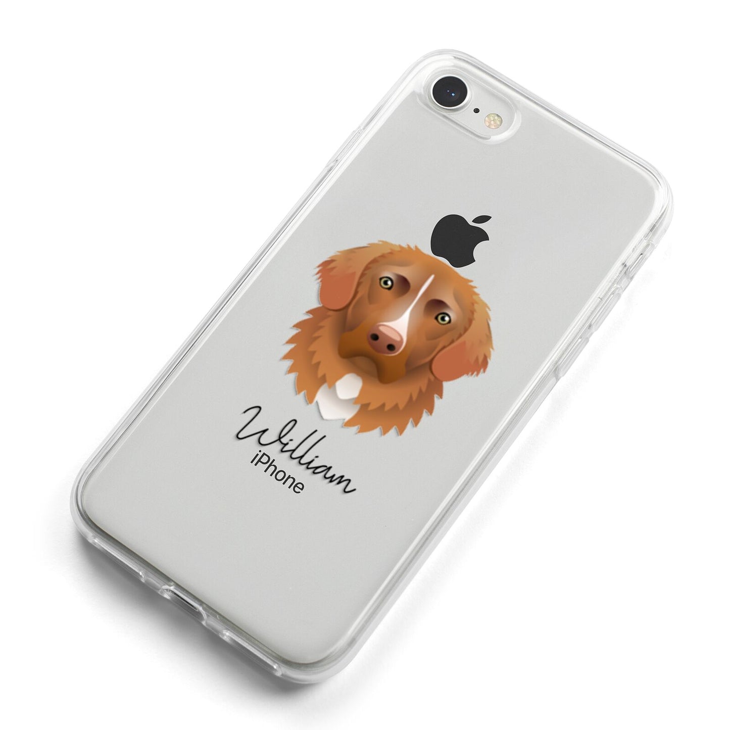 Nova Scotia Duck Tolling Retriever Personalised iPhone 8 Bumper Case on Silver iPhone Alternative Image